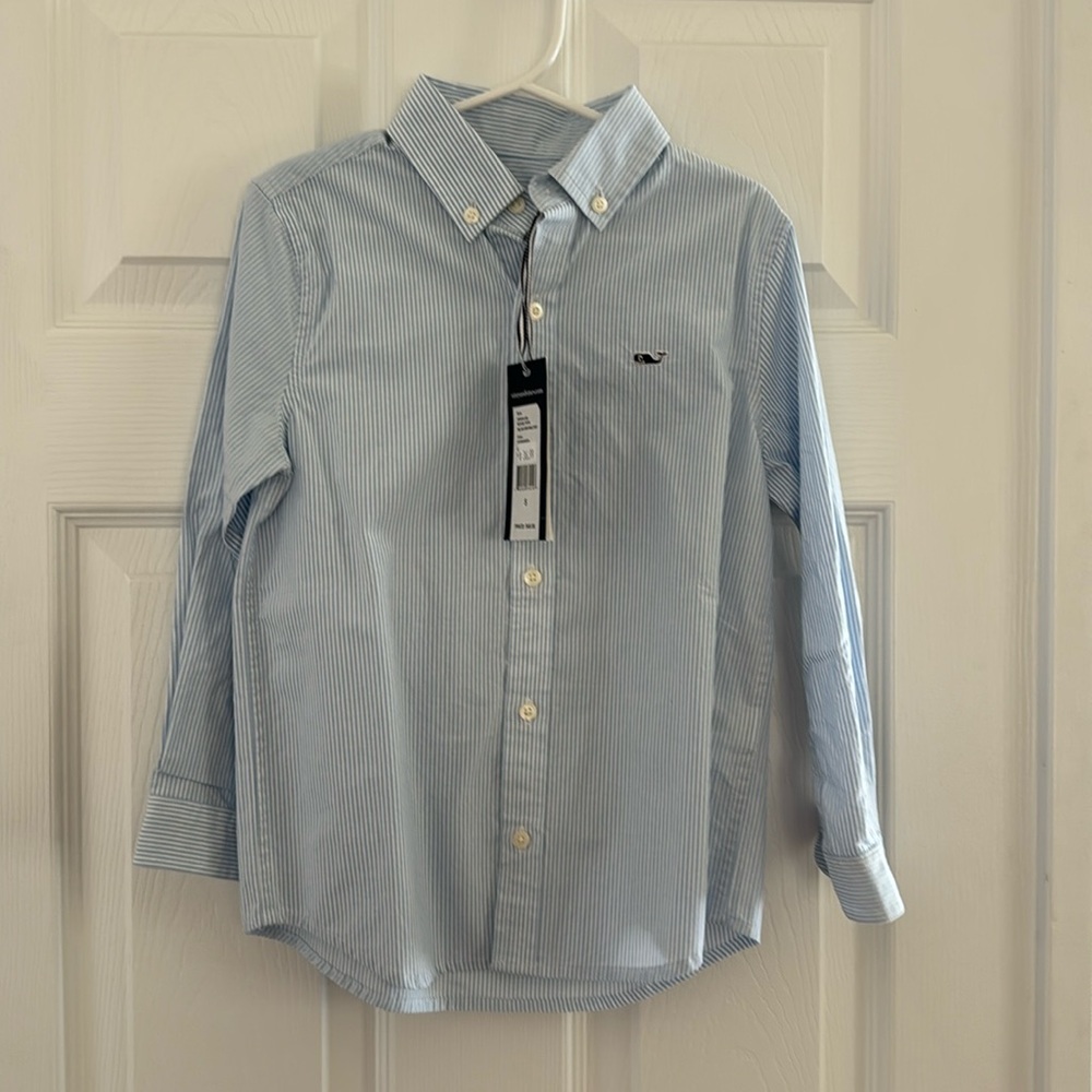 Vineyard vines striped whale shirt size 5 boys